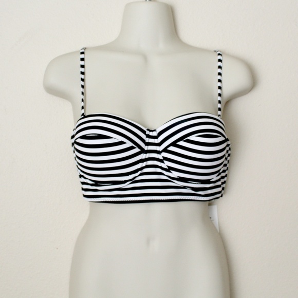 Cupshe Other - NEW Cupshe Molded Longline Stripe Bikini Top M
